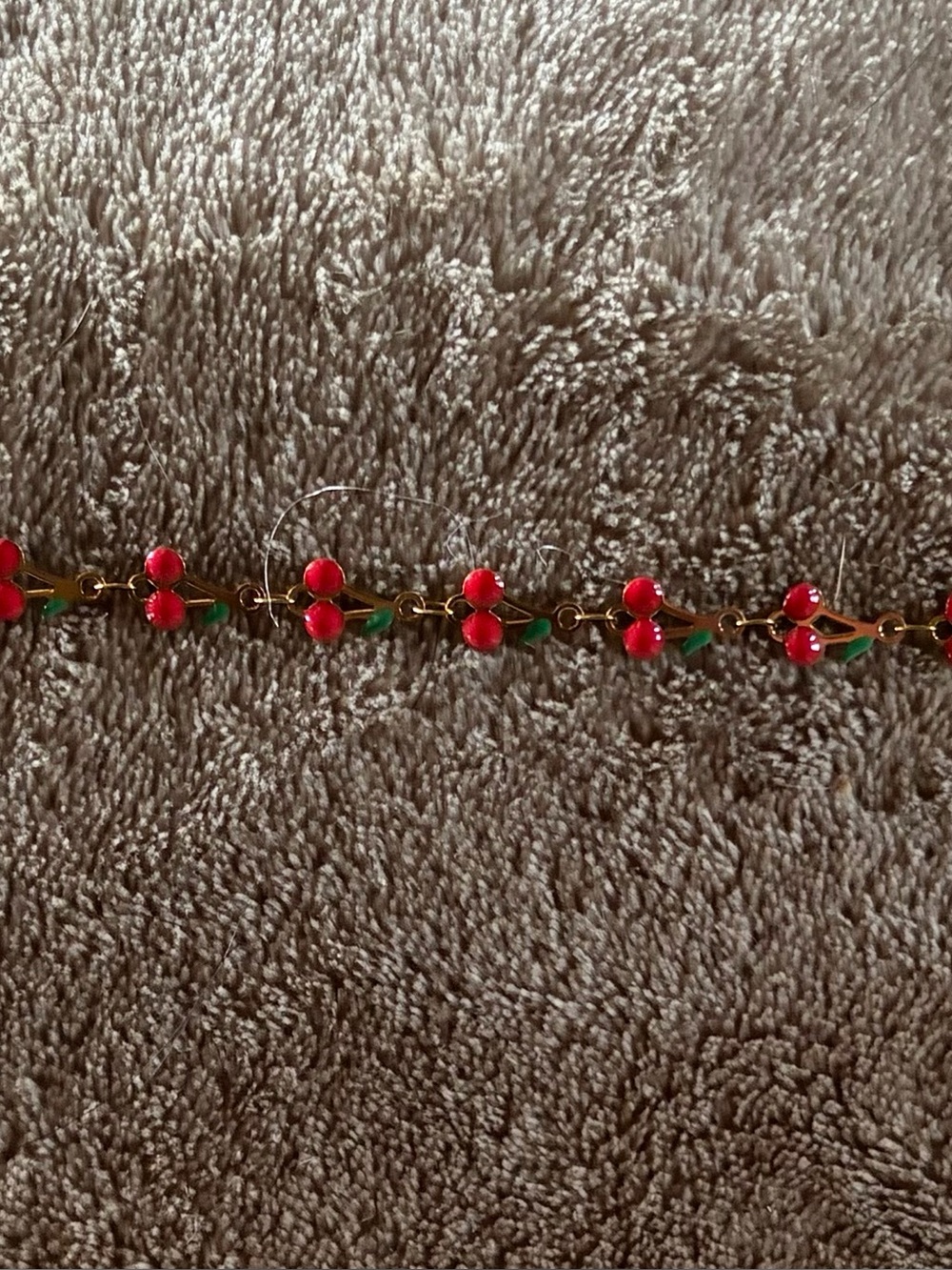 Cherry bag charm chain 13inches